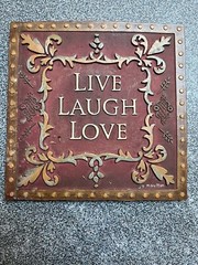 Resin “Live, Laugh, Love” Wall Hanging Plaque