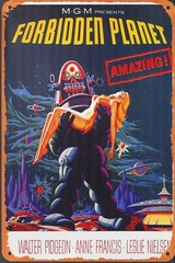 Forbidden Planet Sci-fi Classic movie poster design Tin Metal Sign