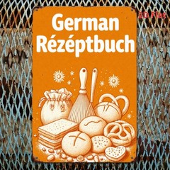 20X30Cm Square Iron Sign – German Bread Aroma Wall Decor