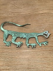 Decorative Metal Cat Wall Hanger Art Whimsical-8.25 Inches