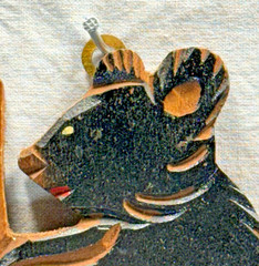 Vintage Black Bear Thermometer Hand Carved Ainu Wooden Plaque Hokkaido Japan