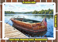 Metal Sign – 1951 23′ Chris-Craft Holiday Watercolor – 14×10