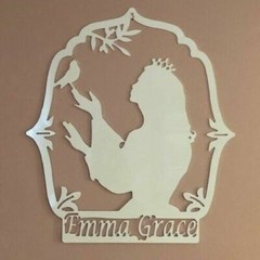 Custom Princess Metal Sign Art 16″x14″ Family Name CHOOSE YOUR COLOR