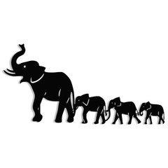 Geometric Elephant Metal Wall Art, Wildlife Lover Gift Wall Hangings Elephant…