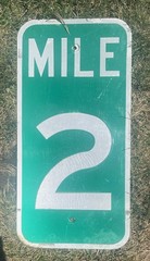 Vintage 1950’s US HWY mile Marker 2 Sign