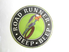 Road Runner Beep Beep Looney Tunes Embossed Metal Tin Sign Garage