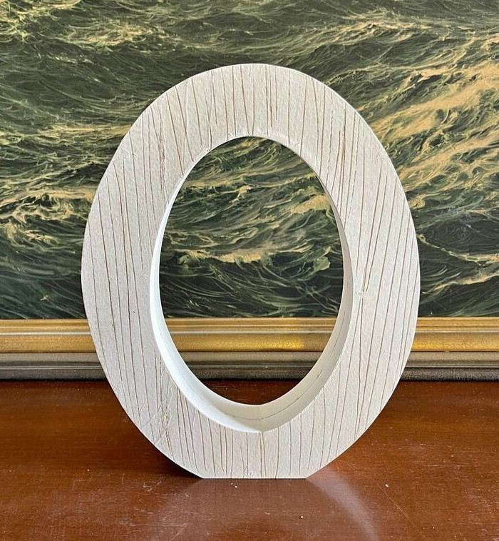 14″ Art Decor Rustic Wooden Letter ‘O’ Whitewashed Distressed