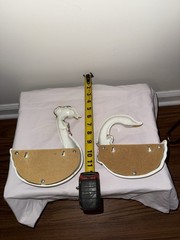 1987 Homco Burwood Goose Wall Pocket Hangings Geese Country Gold Cottagecore