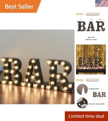 Luxurious Light Up BAR Sign – Perfect Party Decor, Battery Operated, 23″ x 8.66″