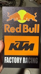 KTM Red Bull Factory Racing Wall Sign Plaque 9×9” Garage Man Cave Decor