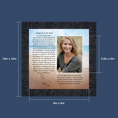 Footprints in the Sand Inspirational Wall Art, Christian Gifts for Women, Beach