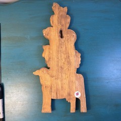 Distressed Rustic Wooden Wall Hanging Stacked Farm Animals Vtg 1992 Farm Fresh