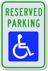Handicap Parking Sign – 18 x 12 Inch Aluminum 12×18 inches, Reflective-Blue