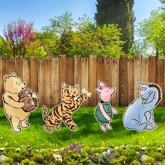 4PCS Classic Winnie Yard Signs with Stakes Indoor Outdoor Walkway Lawn Garden…