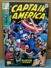 Captain America #112 Wooden/MDF Wall Plaque 13”x19” Used Album Issue