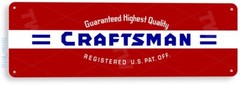 TIN SIGN Craftsman Retro Garage Auto Shop Tool Box Store Sign Red C279