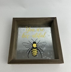 YOU ARE BEE-UTIFUL Sunny Bee Metal Decor 2019 The Spring Shop 7” X 7”