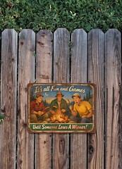 It’s All Fun And Games Until Someone Loses A Wiener Camping 9″x12″ Metal Sign