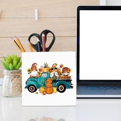 Autumn Fall Decorations Pumpkins Gnomes Truck Indoor Tabletop Gift 5 X 5 Inch