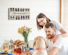 Dog Lover Sign Wall Decor,Take A Moment to Paws Sign Pet Paw Print Artwork Footp