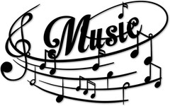 Sanshaoye Metal Music Note Wall Art Sign for Home Décor, Hanging Musical Note De