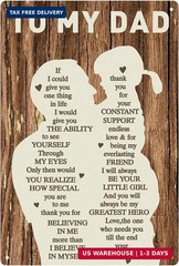 Fathers Day Dad Gifts from Daughter Wife – 12x8Inch Metal Tin Sign Novelty Vinta