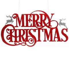 Raz 36″ Large Distressed Metal Rustic Merry Christmas Sign 3725937