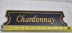 Chardonnay Elegant Lettering Wall Sign Decorative Resin Plaque Wine Lovers Gift