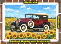Metal Sign – 1929 Ford 18 Watercolor – 14×10