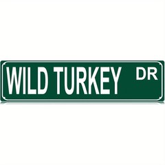 Wild Turkey Metal Wall Sign 10.16 X 40.64 cm