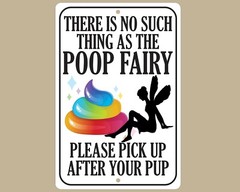 Outdoor Dog Poop Fairy Sign, Cute Functional Yard Art, Funny Dog Lover Gift