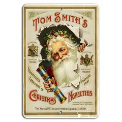 Vintage Christmas Sign BanginPrints Tom Smiths Novelties Aluminum Retro