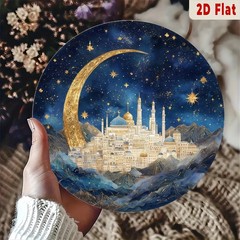 Round Metal Sign Aluminum 8 Inch Round Golden Moon City Funny Plaque