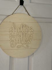 Hello Fall Unpainted Round Sign