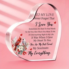 To My Love I Gave My Heart To You Heart Shaped Acrylic Plaque Romantic Present