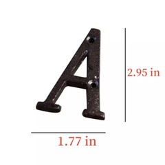 US Cast Wrought Iron Black Antique House Door Address Alphabet Letters Numbers