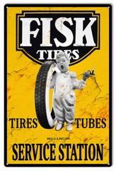Fisk Tires Reproduction Garage Shop Man Cave Metal Sign 12×18 – RVG634