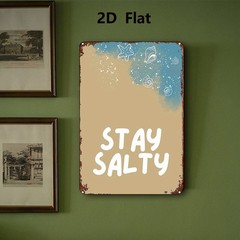 20.32*30.48 cm Metal Sign “Stay Salty” Shell Pattern