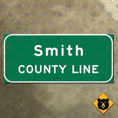 Smith County Kansas highway road street sign Center Lebanon Kensington 18×8