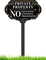 No Soliciting Sign for House with Stake – Adjustable Height – 12.7 x 6.6 Inch/36