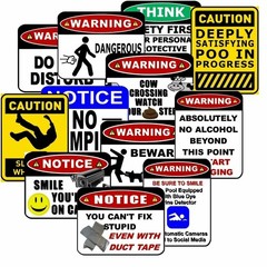 2 QTY: No Trespassing Seriously, Don’t Make It Weird 11.5 x 9 Laminated Sign