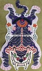 Tibetan Tiger Rugs Handmade 100% Woolen Hand Tufted For Home Decoration