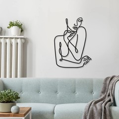 2 Pcs Metal Minimalist Wall Art Abstract Woman Home Decors Room Decors Bedroo…