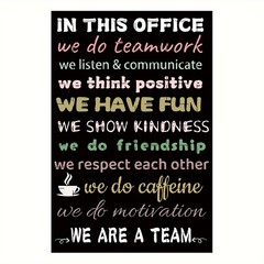 Metal Teamwork Art Sign Iron Wall Decor Pre drilled