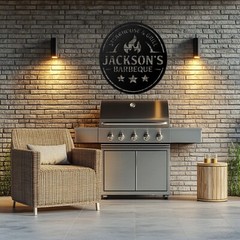 Barbecue Dad Gift Personalized Metal Sign Grill Master Fathers Day Gift Custom S