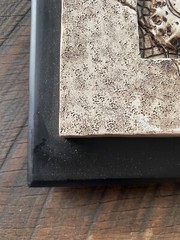 Stone Carved Joker Playing Card and Wood Wall Hanging
