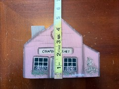 Rustic Wooden House-shaped Decorations Set of 2 Home Decor