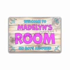 Madelyn’s Room Sign Bedroom Door Girls No BOYS ALLOWED Princess Sign or Sticker