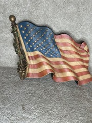 Vintage Retro Burwood Products Co 1971 American Flag Wall Hanging Americana