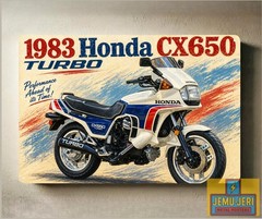 1983 Honda CX650 Turbo Motorcycle Metal Poster 30x20cm Sign